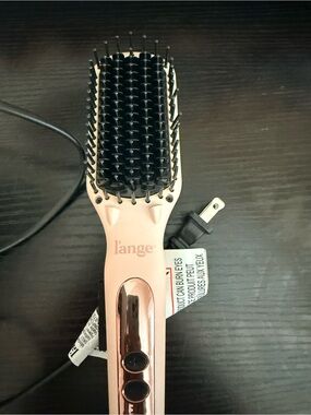 Lange Rose Gold and Black Heated Hair Brush